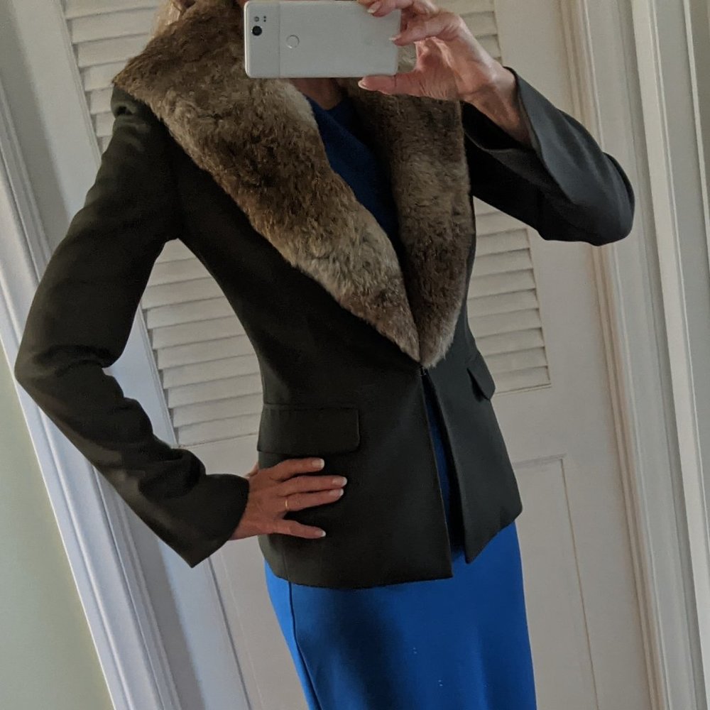 Elizabeth and James blazer/jacket with rabbit fur
